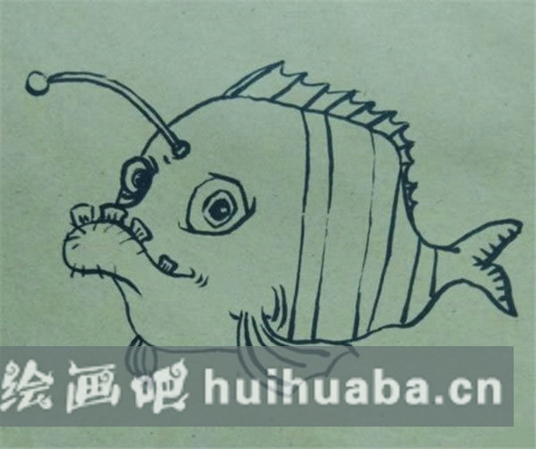 小魚兒童畫圖片