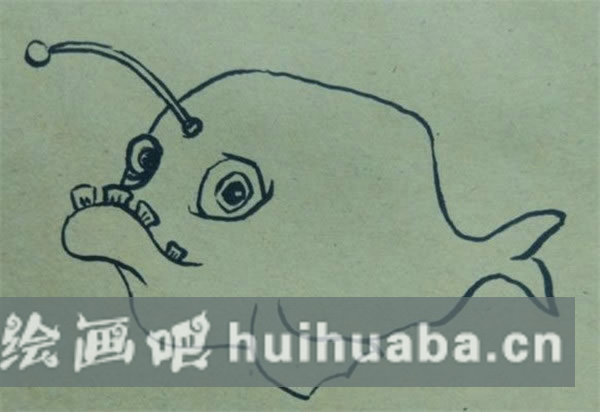 小魚兒童畫圖片