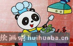 熊貓兒童畫(huà)作美欣賞