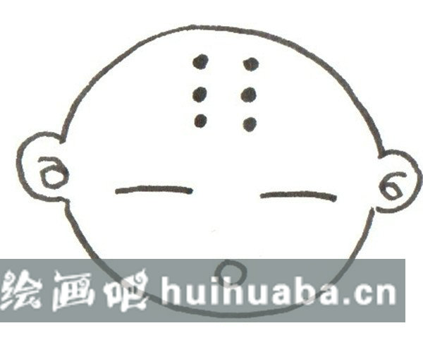 小和尚兒童畫步驟圖教程