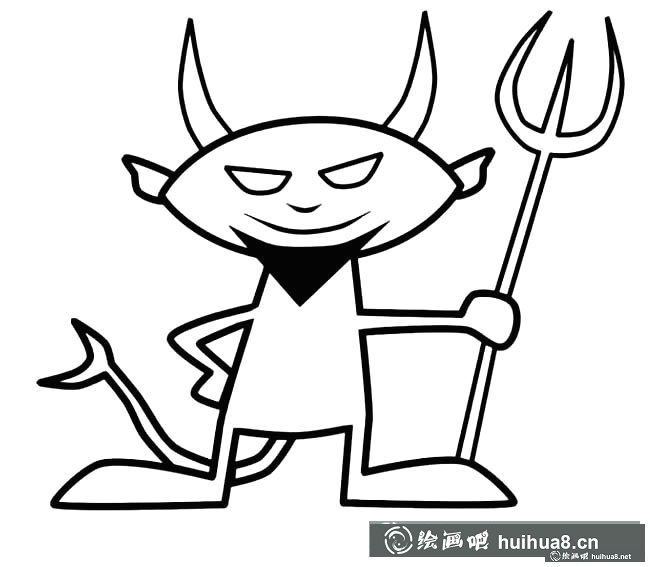 小魔鬼人物簡筆畫步驟圖片大全