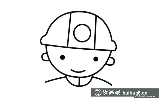 工人頭像人物簡筆畫步驟圖片大全