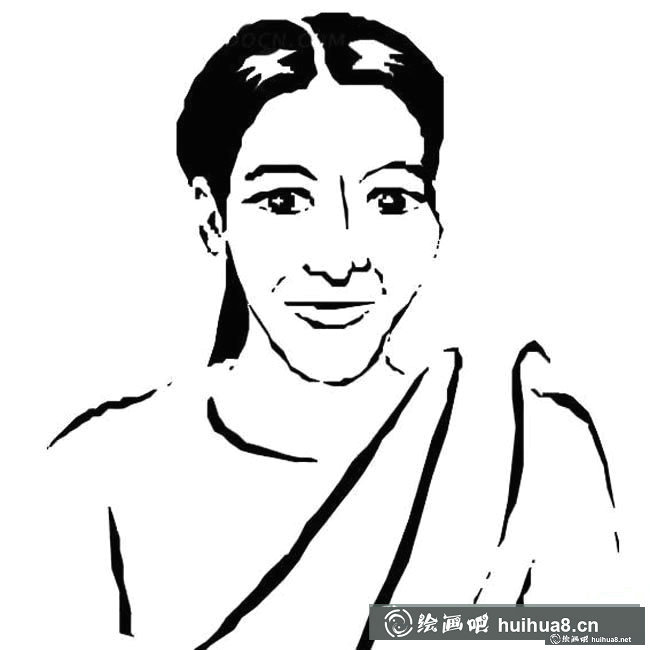 中年女性簡(jiǎn)筆畫人物