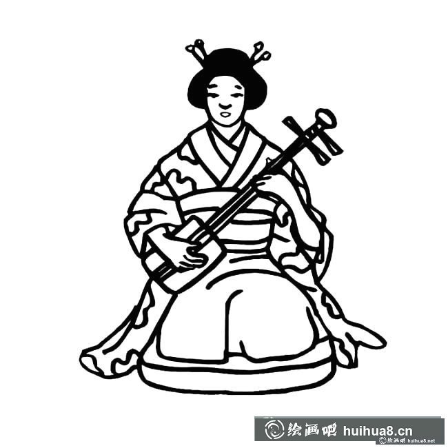 日本女人人物簡筆畫步驟圖片大全