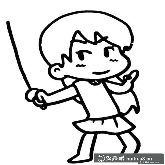 劍術(shù)女孩人物簡(jiǎn)筆畫步驟圖片大全