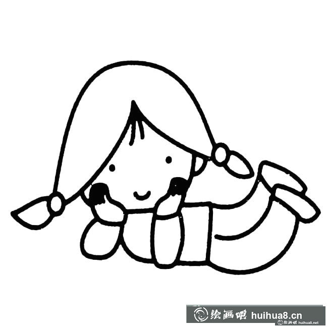 小女孩人物簡筆畫步驟圖片大全