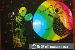 小學(xué)生中秋賞月童畫作品賞析