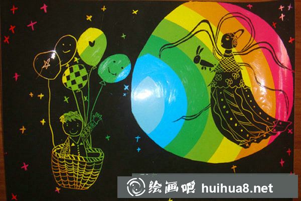 中秋節(jié)兒童畫 小學生中秋節(jié)賞月兒童畫作品欣賞