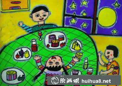 中秋團(tuán)圓兒童簡(jiǎn)筆畫(huà)