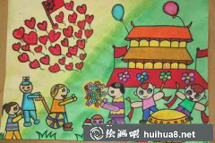 童繪天安門(mén) 二年級(jí)創(chuàng)意繪畫(huà)