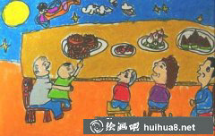 中秋團(tuán)圓童趣畫(huà)