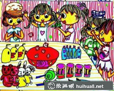 中秋博餅兒童圖畫(huà)作品賞