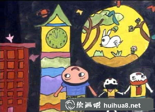 中秋佳節(jié)兒童創(chuàng)意繪畫