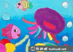 海底奇遇：萌娃筆下的可愛八爪章魚