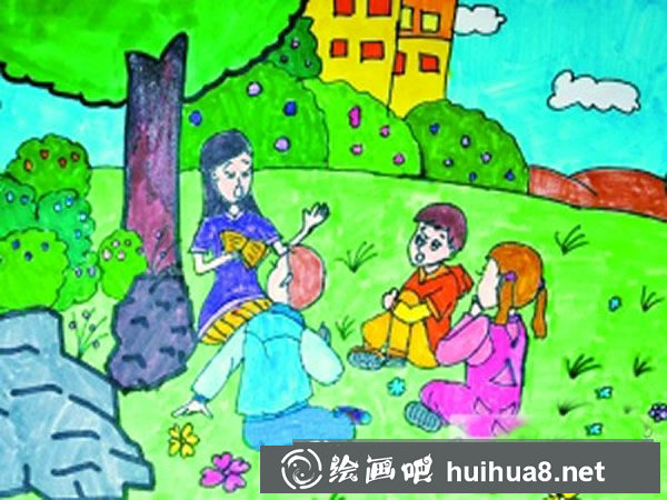 兒童畫我的老師圖片 教師節(jié)兒童畫