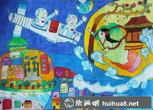 中秋佳節(jié)兒童創(chuàng)意繪畫(huà)