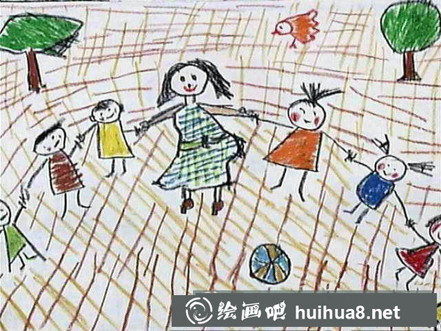 教師節(jié)題材的兒童畫欣賞 慶祝教師節(jié)兒童畫/油棒畫圖片