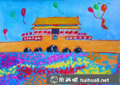 北京天安門(mén)兒童畫(huà)展風(fēng)采