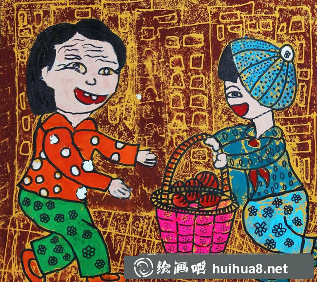 重陽節(jié)敬老主題兒童畫 讓我們一起敬老愛老