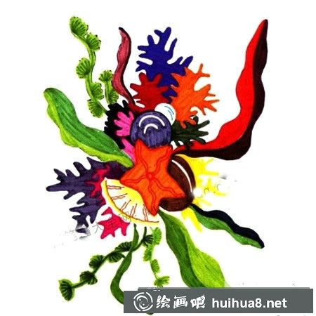 海底世界水彩畫法步驟_兒童畫海底世界簡單的畫法