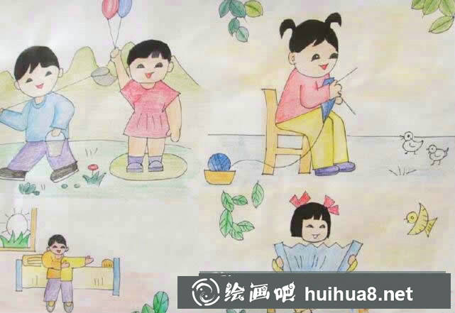 簡(jiǎn)單的五一勞動(dòng)節(jié)主題兒童畫作品欣賞 - 勞動(dòng)最光榮