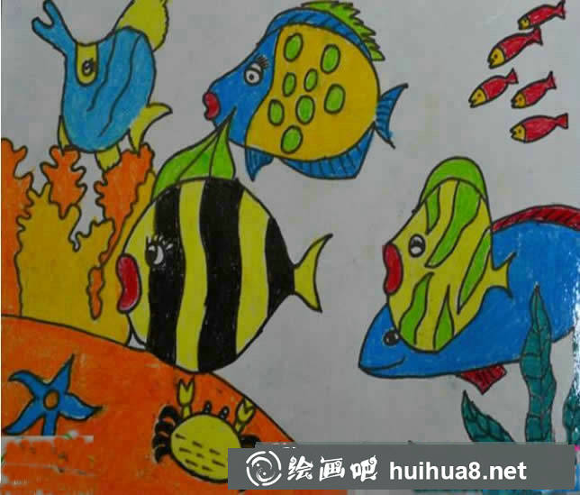 海底世界多樣性兒童畫