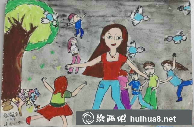 慶祝教師節(jié)兒童畫(huà) - 我的好老師