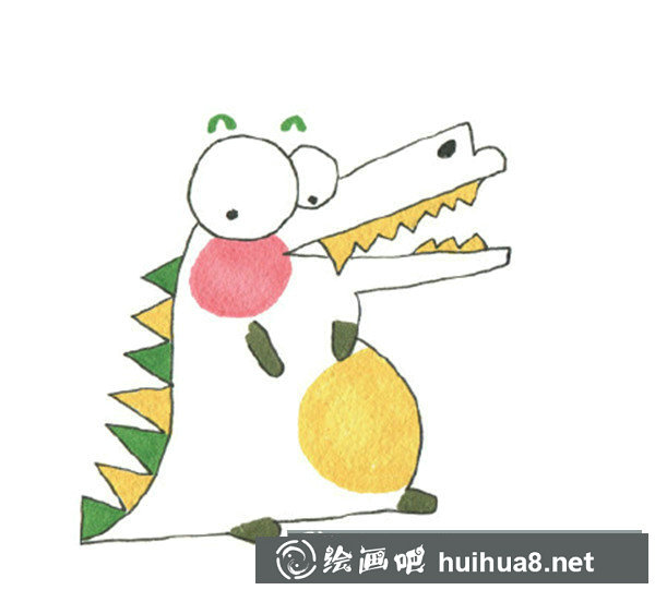 鱷魚兒童畫作品欣賞