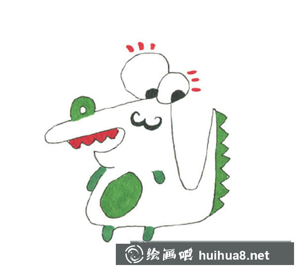簡(jiǎn)筆畫鱷魚的畫法