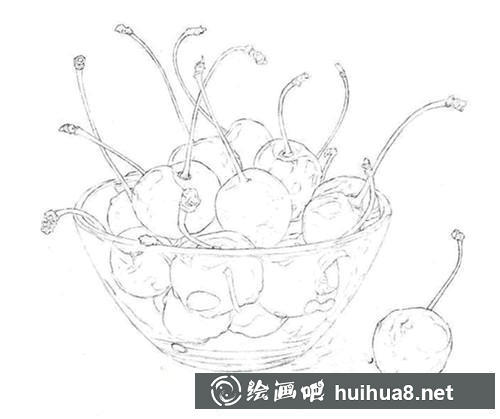 櫻桃繪制步驟1