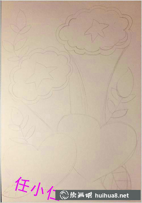 牽牛花畫法步驟1