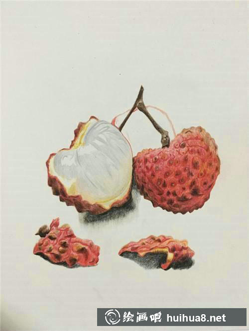 散落荔枝殼