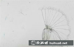 油畫棒蒲公英繪畫教程