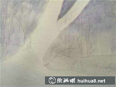 水彩雪景畫法教程