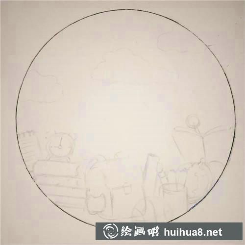 彩鉛畫起稿步驟