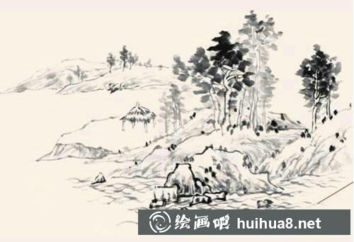 勾勒湖水