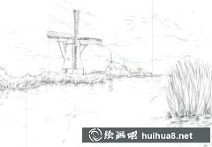 彩鉛畫風(fēng)車?yán)L制技巧