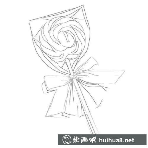 棒棒糖線稿