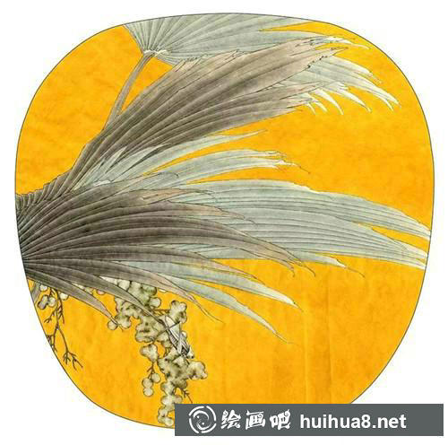 棕櫚樹繪畫步驟三