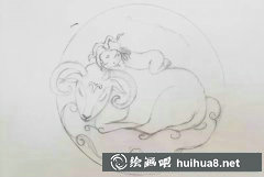 白羊座彩鉛畫教程步驟