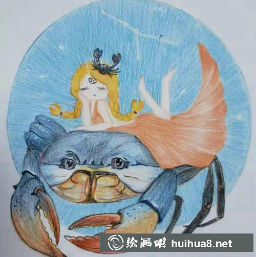 巨蟹座繪畫步驟6