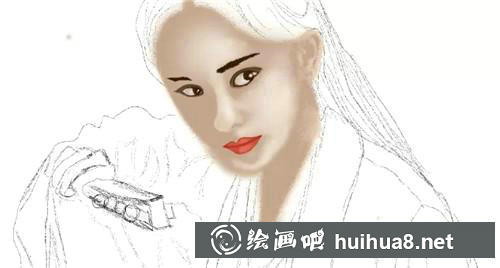白淺嘴唇上色