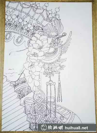 京劇花旦畫1