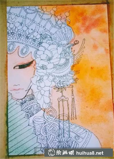 京劇花旦畫4