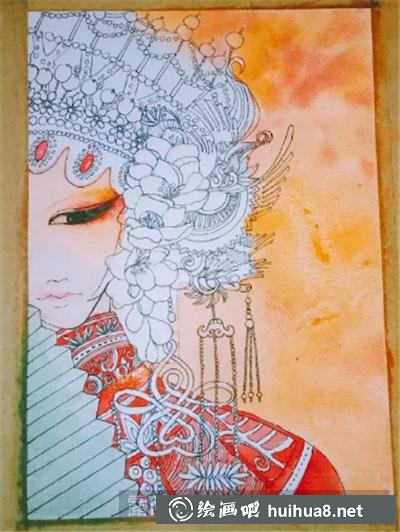 京劇花旦畫5