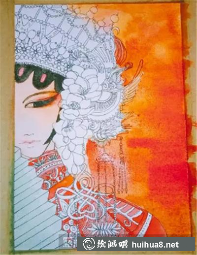 京劇花旦畫6