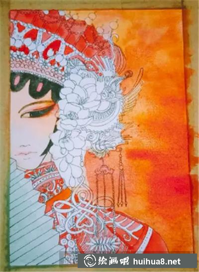 京劇花旦畫7