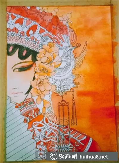 京劇花旦畫8