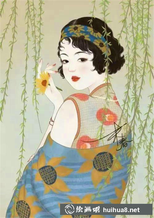 紅衣旗袍美人