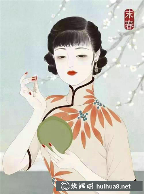 憂愁旗袍美人